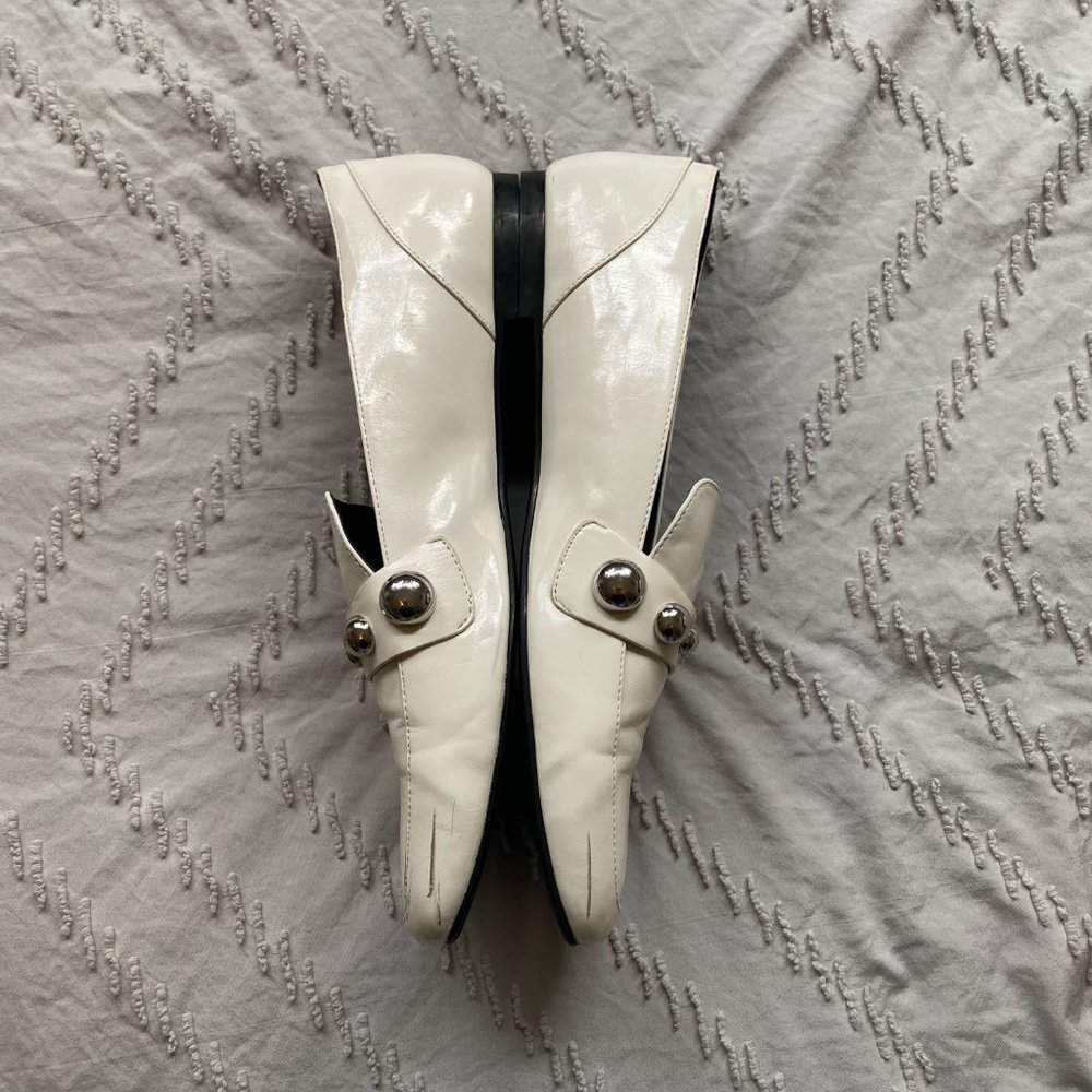 Zara White Beaded Loafers (Size: 42) - Picture 3 of 4